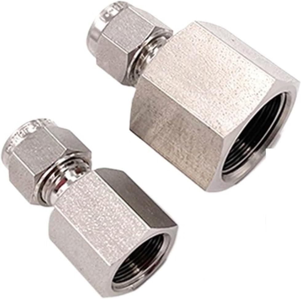1pcs Stainless Steel 316 Female BSPP Double Ferrule Compression Tube Fitting 30MPa RG G 1/8 1/4 3/8 1/2 6 8 10 12mm(0.25 in LOK,0.25 in Female BSPP)