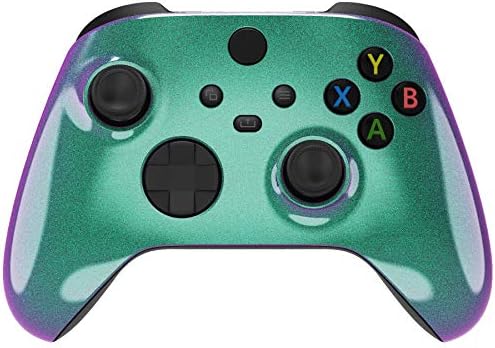 eXtremeRate Neon Green Replacement Front Housing Shell for Xbox Series X Controller, Soft Touch Custom Cover Faceplate for Xbox Series S Controller - Controller NOT Included