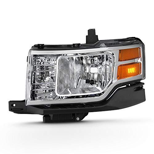 ACANII - For 2009 2010 2011 2012 Ford Flex Factory Style Halogen Chrome Housing Headlight Headlamp Assembly Driver Side