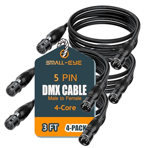Câble DMX 5 broches SMALL-EYE anti-scintillement pour projecteurs de scène 91 cm