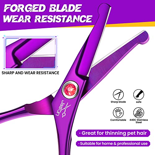 Jason 45 Dog Grooming Scissor  Professional Straight Shear with Round Tips Japanese Stainless Steel Scissors for Dogs Cats and Other Pets  Cucciolini Doodles Jason 4 5 dog grooming scissor  professional straight shear with round tips japanese stainless steel scissors for dogs cats and other pets   cucciolini doodles