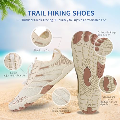 Image of SIOSNETA Hike Barefoot Shoes for Women Men, Breathable Non-Slip Athletic Footwear, Wide Toe Water Shoes for Hiking, Non-Slip Neuropathy Shoes for Women Men, Grounded Comfort wear