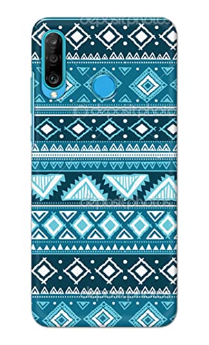 Image of PRINTFIDAA Coloured Tribal Pattern Hard Back Cover for Huawei P30 Lite /Nova 4e, Marie-L21BX, MAR-L01A, MAR-L21A Back Cover -(P6) KAT1008