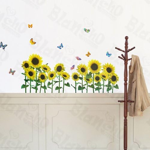 Amazon.com: Sunflowers & Butterflies 3 - Large Wall Decals Stickers ...