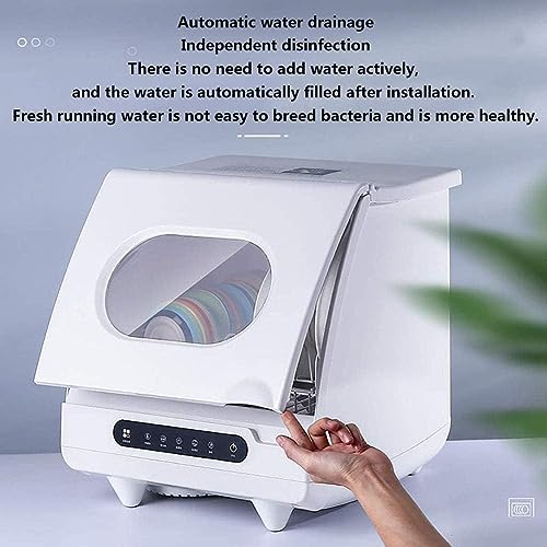 Tragbare Spülmaschine Automatische Tischplatte – keine Sanitäranlagen erforderlich, Startverzögerung, Edelstahl-Innenraum, Gedeckregal – perfekt für Wohnung oder Büro 5 Tragbare Spülmaschine Automatische Tischplatte – keine Sanitäranlagen erforderlich, Startverzögerung, Edelstahl-Innenraum, Gedeckregal – perfekt für Wohnung oder Büro