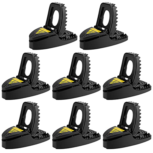 DUOUPA Ratonera Juego 8 Pcs de Alta sensibilidad Trampa para Ratas Cebo Trampas para Ratones Trampa para Ratones de plástico Reutilizable Trampa para Cocina/habitación/almacén/Garaje/jardín/Oficina Cover