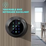 FITNATE Keyless Smart Fingerprint Door Knob, Bluetooth Digital Code Deadbolt with Keypad, Work with Echo, Support Tuya System's Gateway, Smart Lock for Bedroom, Apartment, Office, Easy to Install