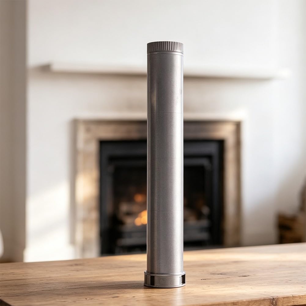 Tubo per camino Acciaio 50cm per calore per Stufa a Pellet Legna - Ventilazione Ottimizzata Diametro 15cm(20)