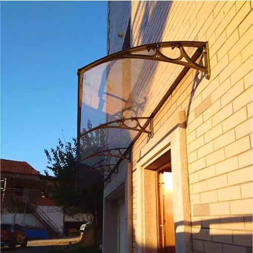 Auvent de porte avec fente pour carte abri transparent pour fenêtre et volet solaire
