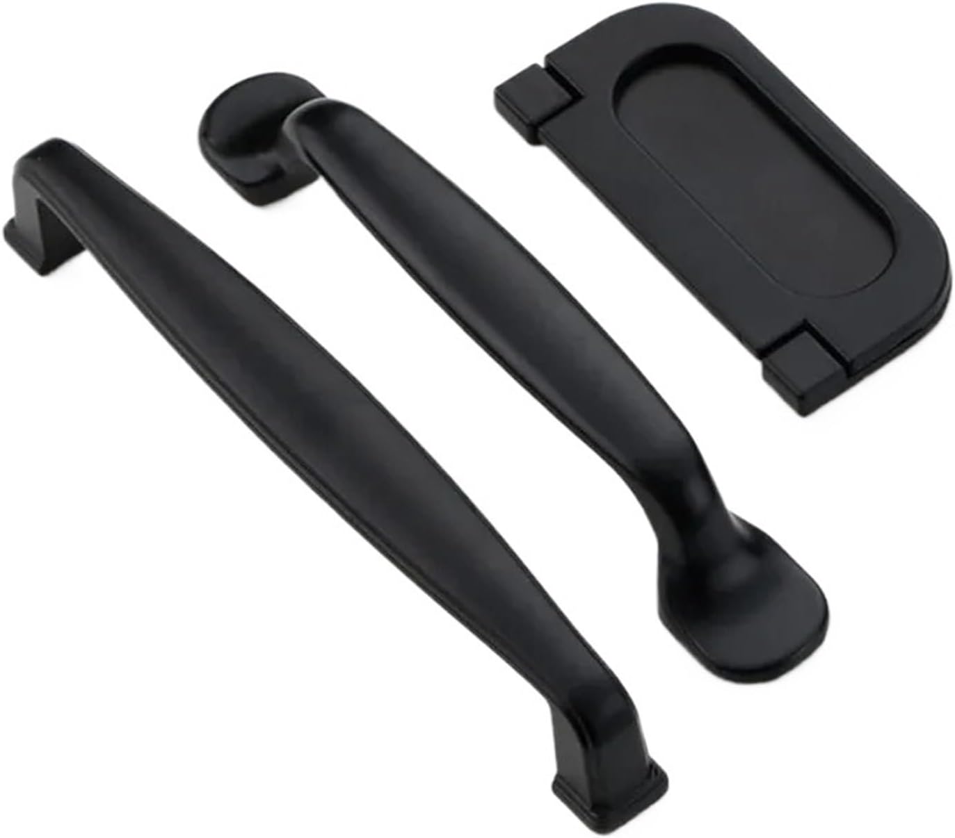 1/4/10 Single Hole Cabinet Handle Black Furniture Hardware for Drawer Cabinet Wardrobe Cupboard Door Pulls(Style3 128mm,1pcs)