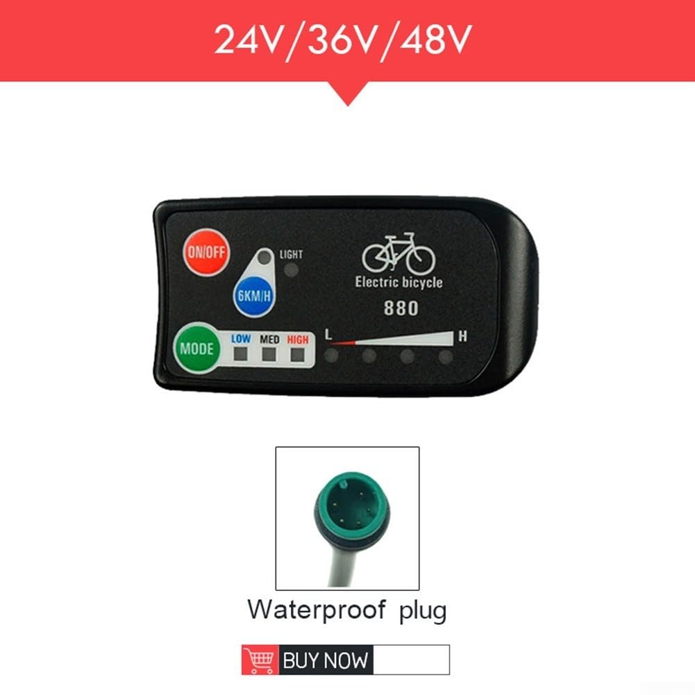 Misuratore di controllo per bicicletta elettrica, 24/36/48 V, display a LED, controllo bici elettrica con display a quattro bit di potenza per KT 880 per KT-LED880