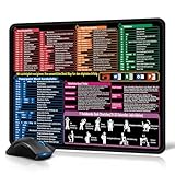 Mauspad 300 x 250 x 3 mm, Excel Mauspad Deutsch für Office, Word PPT Windows, Gaming Mousepad Excel Shortcuts Unterlage, Mouse Pad Klein für Büro und Zuhause