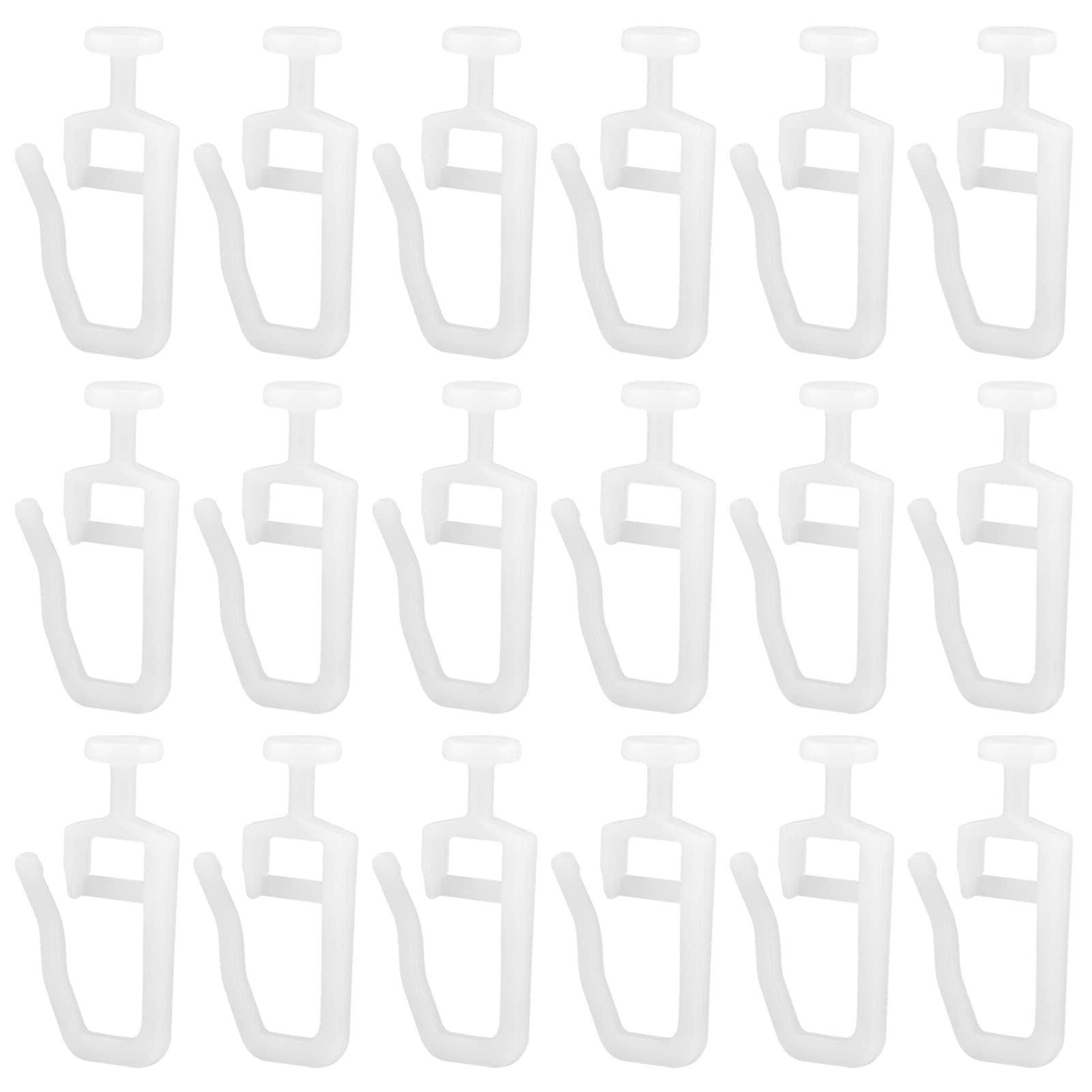 melebellot Pack of 100 Curtain Hooks for Hanging, 6 mm Head Curtain Rollers, Curtain Gliders for Rails