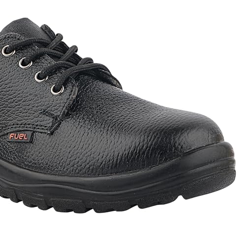 Image of FUEL Falcon-01 Genuine Leather Safety Shoes for Men Industrial PU Single Density Sole, Steel Toe, Energy Absorption Shoe (Sizes-6UK - 11UK /India)