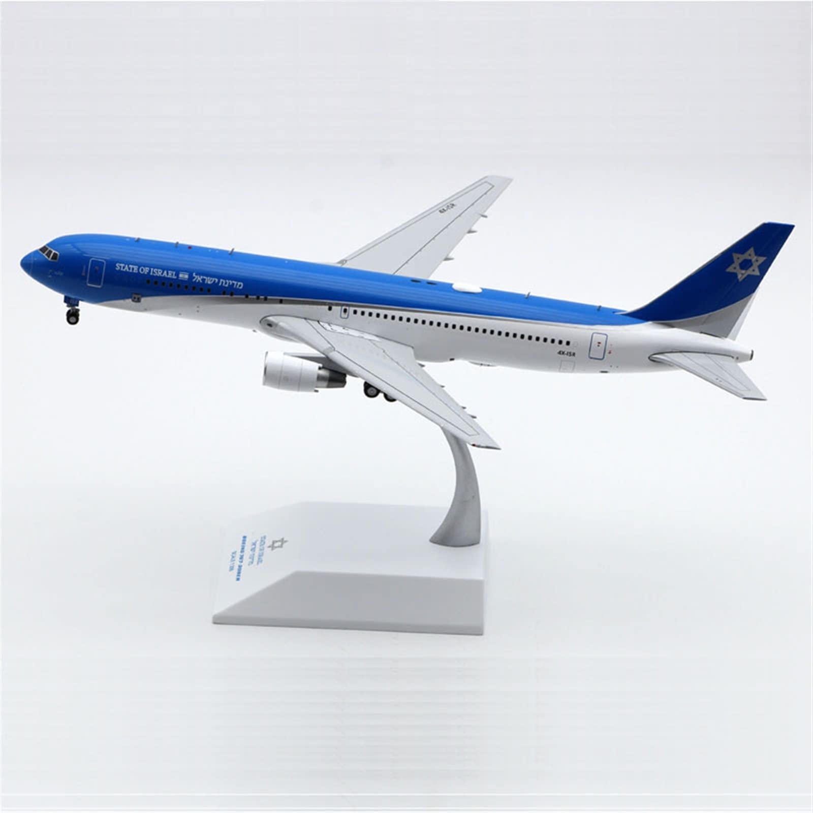ZXLIHS Skala 1 200 El Al dla B767-300er 4x-isr Odlewany materiał stopowy Samolot Pamiątkowa dekoracja Zabawka Miniaturowy zestaw hobbystyczny