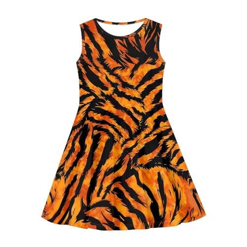 Toddler Sleeveless Dress for 3-16 Years Girl A-Line Swing Dress4