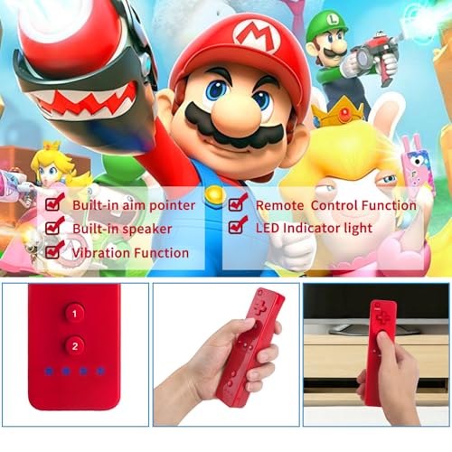 Image of TechKen Wii Controller 2 Pack, Wii Remote Controller with Silicone Case and Wrist Strap, Wii Remote Controller for Wii /Wii U
