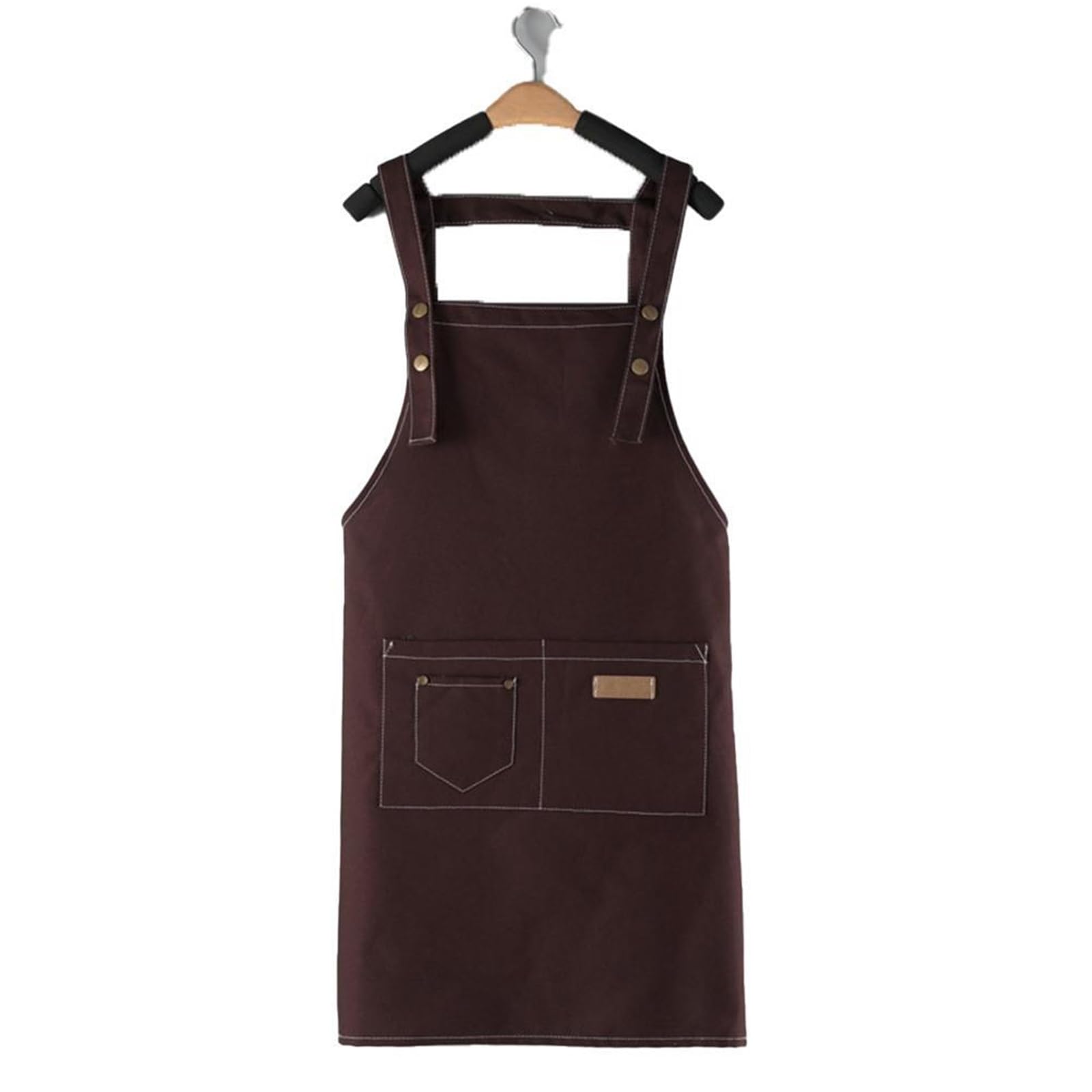 Delantales de cocina con bolsillos, delantal lona impermeable ajustable, monos plegables for el hogar, y jardín, 2 uds Para Hogar