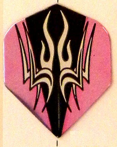 25 Sets #3593 AmeriThon Pink On Black Tribal Dart Flights