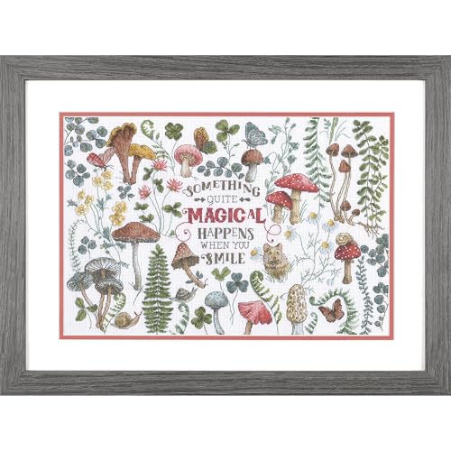 Image of Dimensions 70-35430 Gold Collection Woodland Magic Counted Cross Stitch Kit, 16 inch x 11 inch, 16 Cnt. White Aida, 5pcs