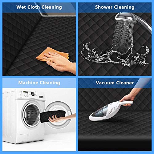 CHOUE Hundematte Fürs Auto Schwarz Hundeautositz Hundesitz Mittlere Hunde für Haustiere Hintere Hängematte Schutz Autositzbezug