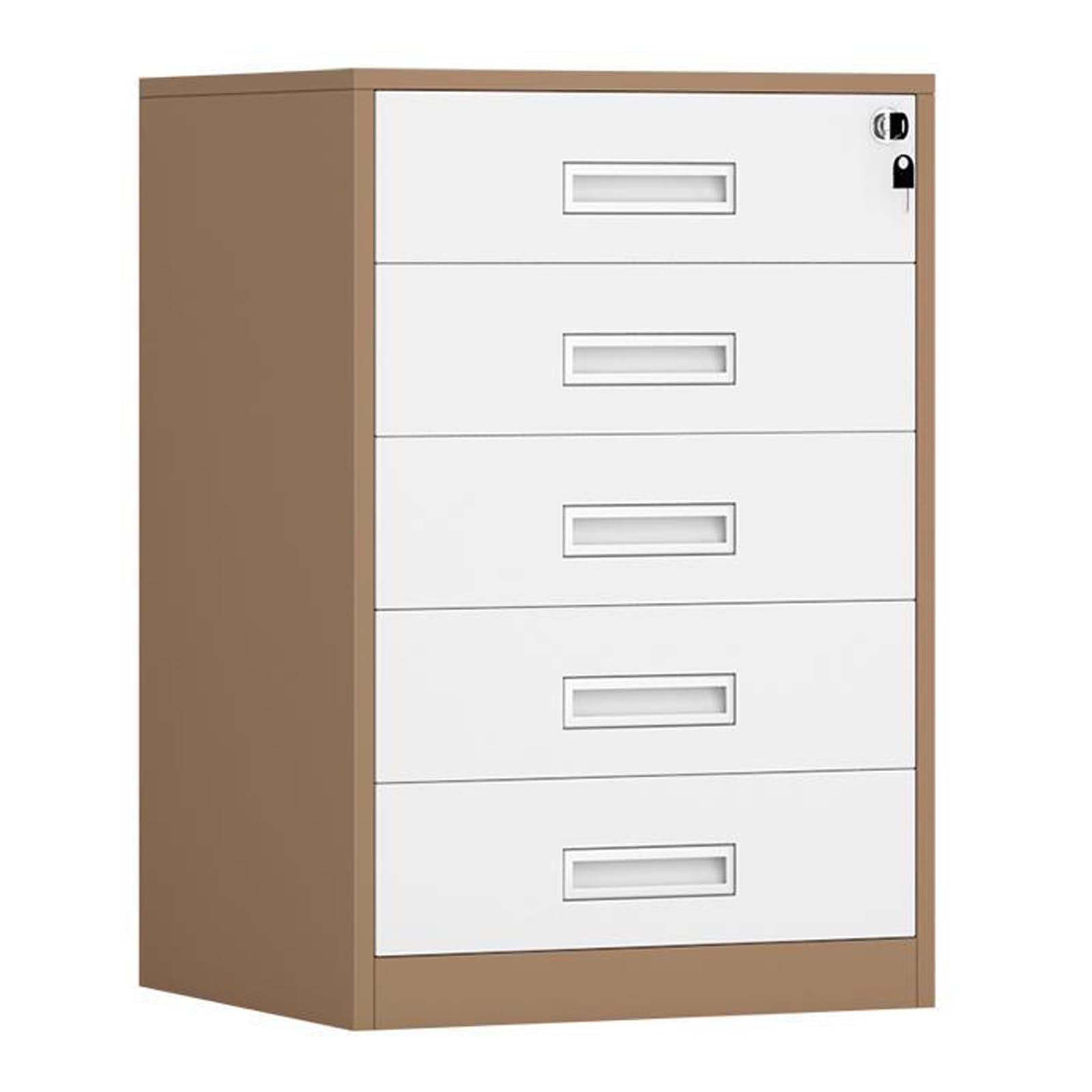 Armadietto portadocumenti verticale chiudibile a chiave, altezza 65 cm/85 cm, supporto per stampante per casa e ufficio, soluzione salvaspazio per documenti dal design moderno