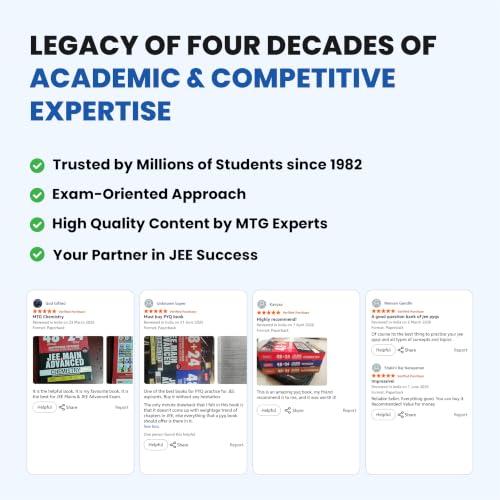 Image of MTG 49 + 25 Years (2026-2002) JEE Main and Advanced (2026-1978) PYQ Book Mathematics | Chapter-wise Topic-wise Solved Papers with Free Smart Book For 2027 Exam