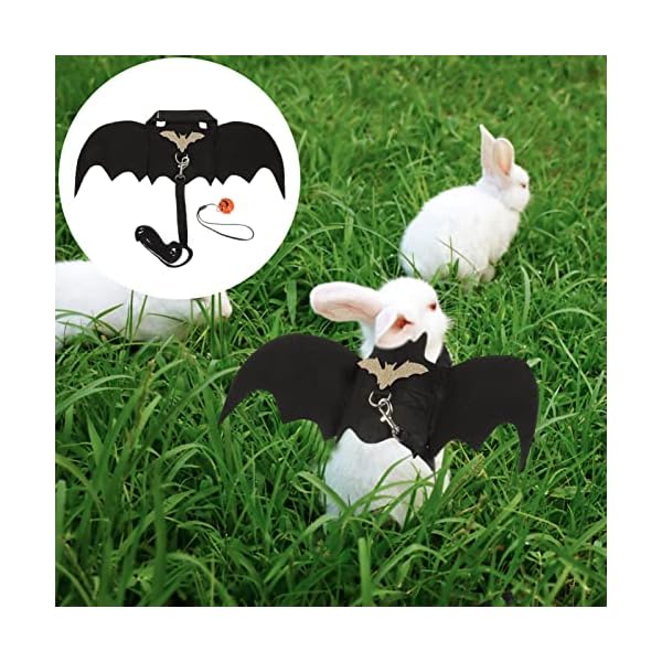 Popetpop costume for cats 1 set of decorative bunny harness halloween rabbit clothes wear- resistant bunny cloths rabbit harness - image 9