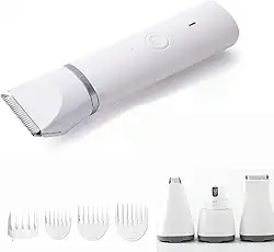 Máquina Tosar Cachorros Cães Recarregável 4 em 1 Kit, Máquina De Tosa Pets Gato Cachorro Tosador,Silencioso, para cães, gatos, cuidados com garras