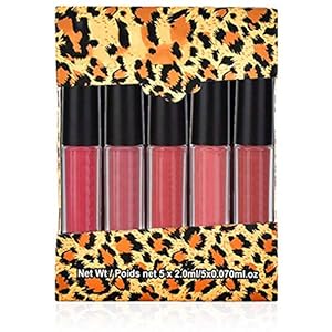 Lápiz labial, 5 piezas Mini lápiz labial Maquillaje mate Lápiz labial rojo Lápiz labial hidratante larga duración Juego…
