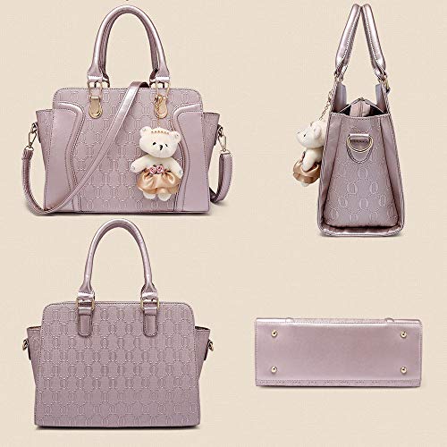 Bolso tote satchel mujer set 4 piezas miniatura 5
