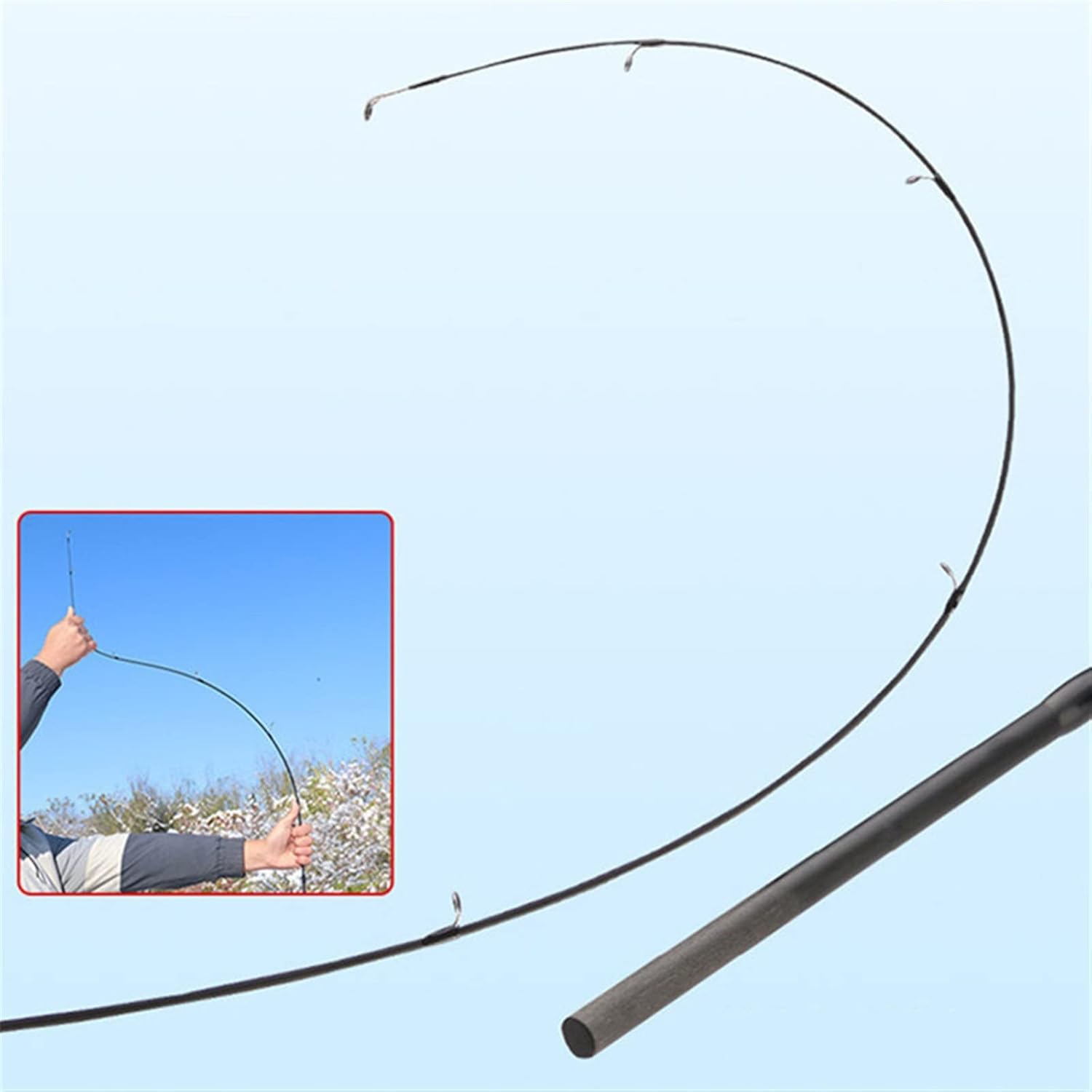 【入荷極小！新作】釣り竿/釣り竿 1.68m/1.8m カーボン 釣り竿 2セクション ボート ルアー ベイトキャスティング 釣り竿 旅行 超軽量 キ