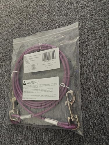 Tie Out Leinen Für Hunde,3/6/9/15m,Tie Out Cables Für Hunde Hofleine,Hofleine Für mittlere bis große Hunde(Lila,3m)