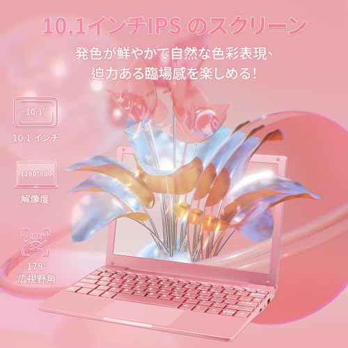ノートパソコン【MS 2019 office/win11 Pro】10.1インチミニ ノートPC 高速CPU Celeron N4020 8GB メモリー/512GB SSDノートPC 日本語キーボードフィルム付き無線WIFI/USB 3.0/Mini HDMI/大容量バッテリー採用在宅勤務 初心者向け (SSD:512GB)