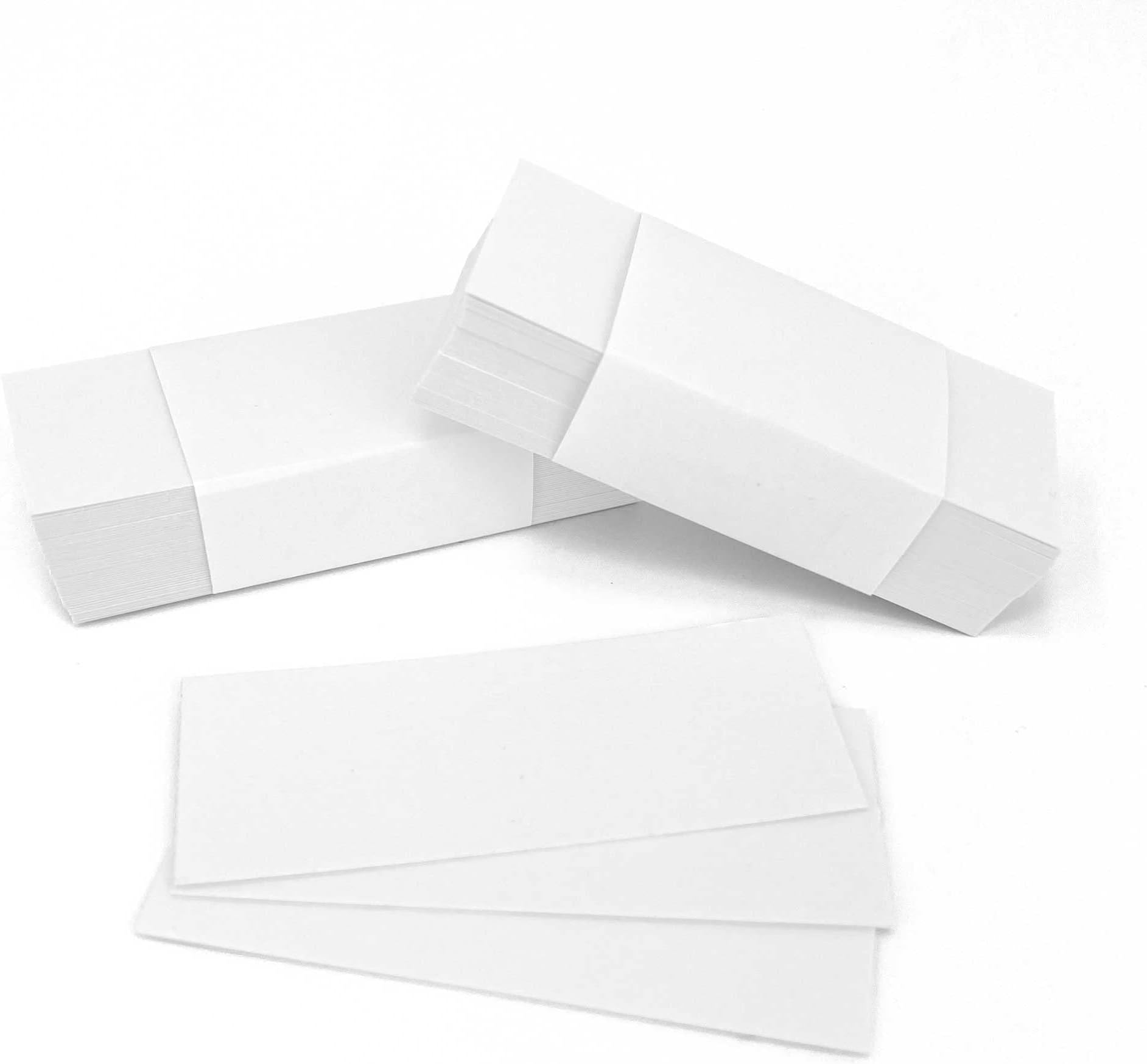 Label Insert Cards for 1x2 Inch Label Holders, White Cardstock Paper (100 Count)