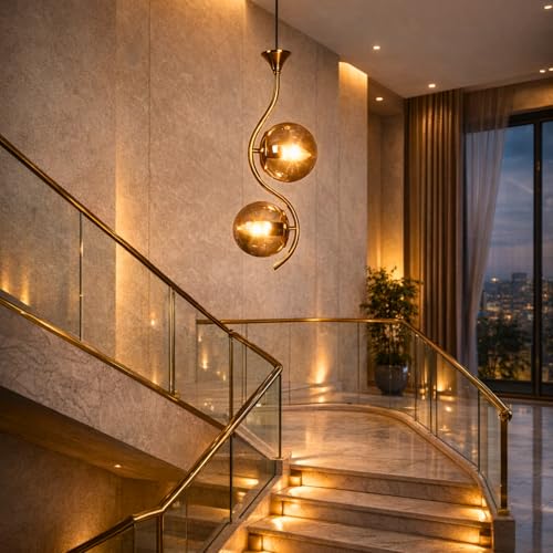 Image of ELIANTE Aunque Gold Iron Hanging Light Vintage Decorate Hanging Lamp for Farmhouse- | 3 Years Warranty | Free - LED LAMP
