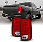 AKKON - For [C-Shape LED Light Lube] 2009-2018 Dodge Ram Pickup Truck (DS/DJ/D2) v2 Red Clear Tail Lights Rear Brake Lamps Left+Right