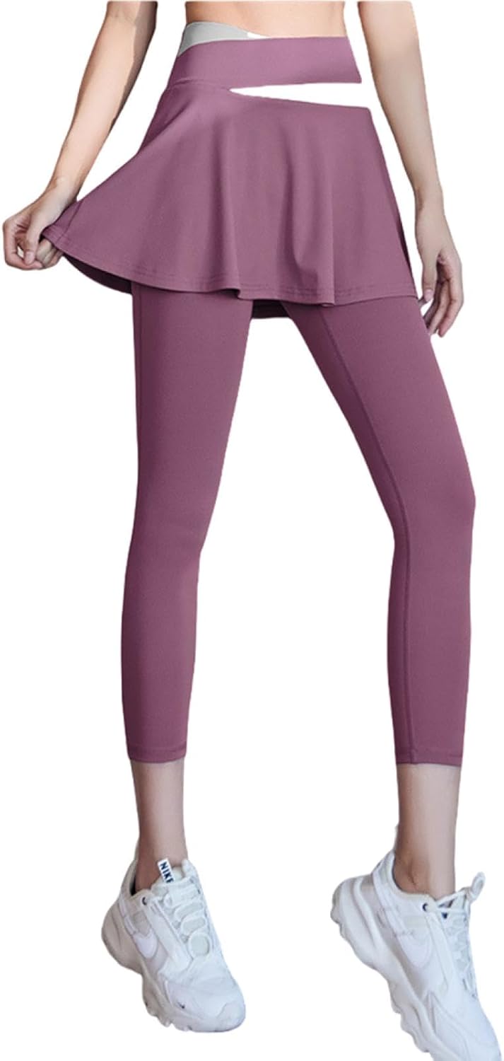 Sports Yoga Skirts High Waist Two Pieces Sports Leggings Quick-Dry Gym Running Skirt Women Clothing