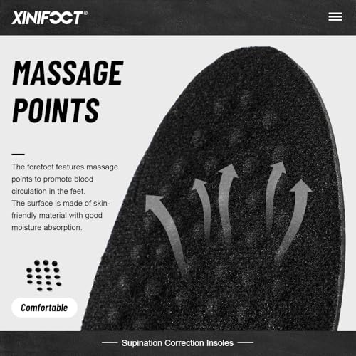 Image of XINIFOOT Supination Correction Insoles for Men & Women, Posture Correcting Orthotic Insoles for Rectify Flat Feet, O Type Legs, Bow Legs, Heel Pain (Color: Supination Insoles)