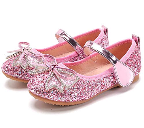 Little Girl's Adorable Sparkle Mary Jane Ballerina Flats Princess Party Dress Shoes