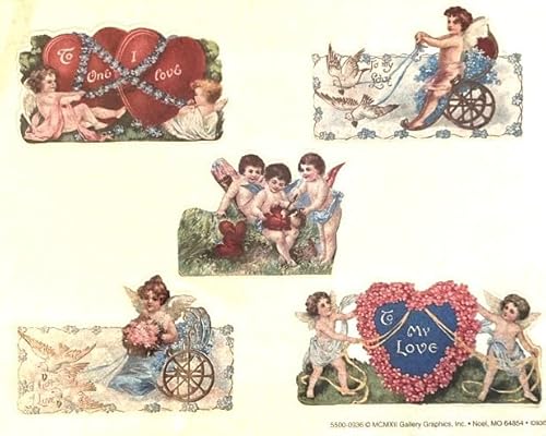 ヴィクトリアン エンジェル スティッカー ４シート入り ２セット 計８シート ヴィンテージ キューピット スティッカー 天使 プレゼント Rakka G5500-0936