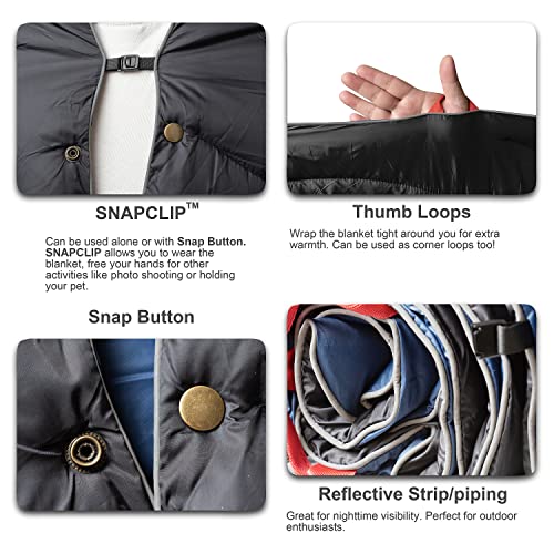 Rioyalo Ecosilk Camping Blanket For Hiking Backpacking | X-Large Puffy Outdoor Blanket Waterproof | Lightweight Packable Travel Blanket Airplane W. Stuff Sack For Stadium, Car, Festival | 55 X 79 In #TOP1