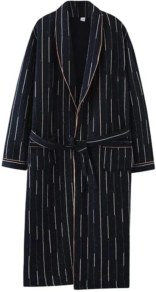 Robe men's quilted bathrobe long pajamas shower