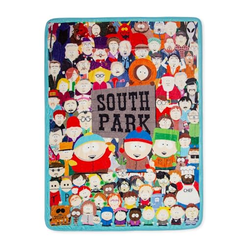 South Park Characters Raschel Throw Blanket | Soft Polyester Cover for Sofa Bed | 45 x 60 Inches
