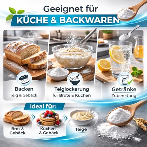 GiDeli Soda Oczyszczona Spożywcza 10kg – Wodorowęglan sodu w proszku bez dodatków – Idealna do gotowania, pieczenia, prania i sprzątania – Wszechstronne zastosowanie w gospodarstwie domowym