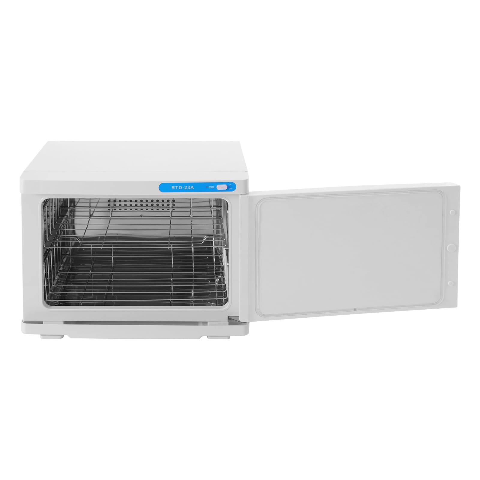 Sèche-serviettes électrique 23 l - Désinfection et chauffage jusqu'à 70 °C - Chauffe-serviettes robuste en acier inoxydable pour spa et salon - Armoire sèche-serviettes compacte (blanc)