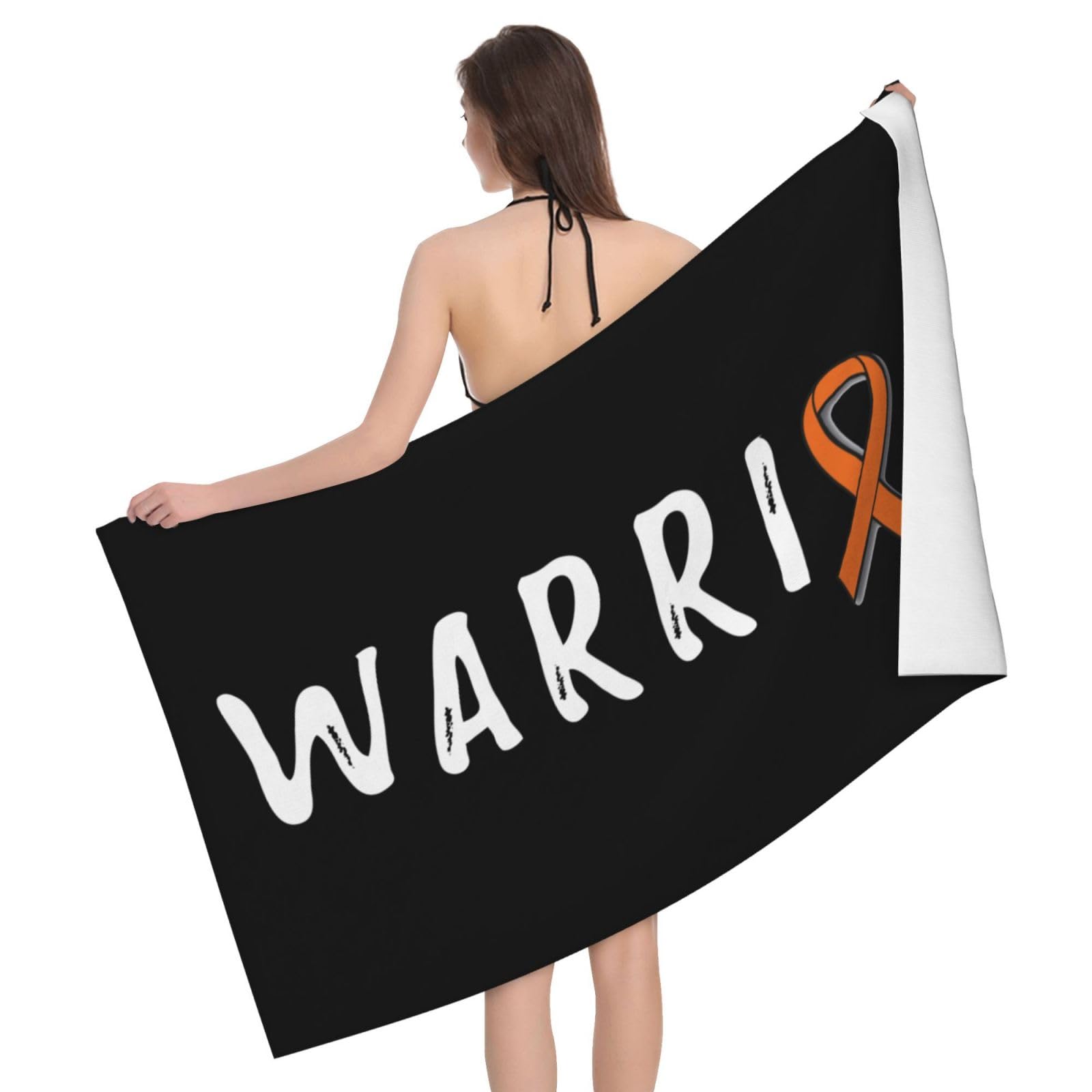 HLBSDM Microfiber Warrior Kidney Cancer Awareness Beach Towel Quick Dry Soft Sand Free Beach Towels for Pool Swim Beach Lightweight Thin Towels
