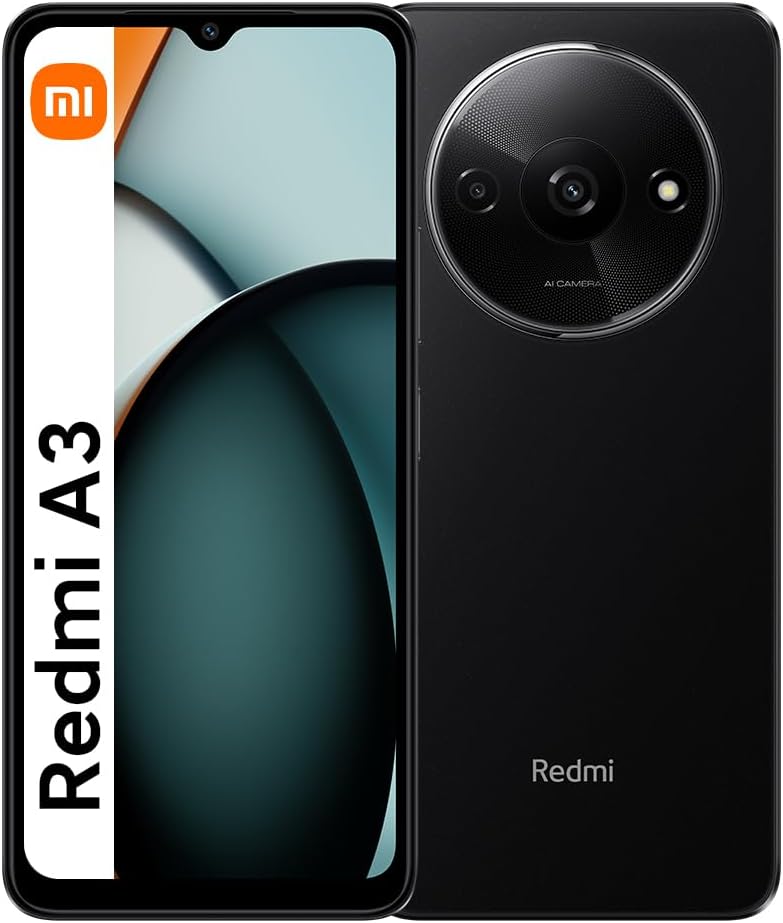 Xiaomi Redmi A3, 4GB RAM | 128GB ROM, 6.71 Inches HD+ 90HZ Display, 5000mAH Battery, 2 SIM, Dual Camera, (4G) Black | 1 year Local warranty
