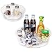 Puricon 2 Stück Drehplatte Küchen Drehorganizer, Drehscheibe Kühlschrank Rund Organizer Drehteller, Drehtablett Drehbar Lazy Susan Rondell Aufbewahrung Turntable –Transparent