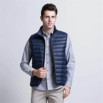 Men Duck Down Vests Autumn Winter Ultra Light Puffer